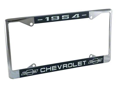 Chevy License Plate Frame, With Chevy Logo, 1954