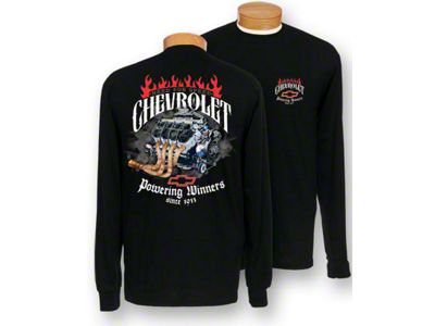 Chevy Long Sleeve T-Shirt, Powering Winners