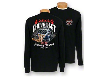 Chevy Long Sleeve T-Shirt, Powering Winners