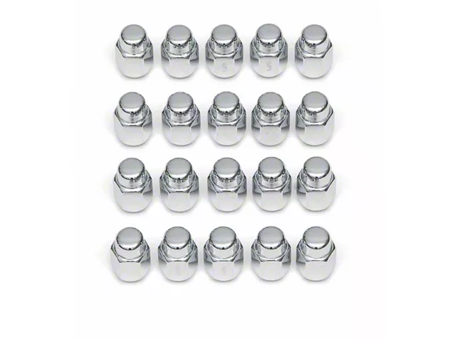 Lug Nuts,Closed End,Chrm,55-72 7/16-20 Set of 20