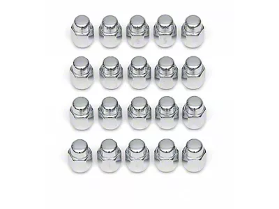 Lug Nuts,Closed End,Chrm,55-72 7/16-20 Set of 20