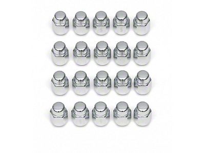 Lug Nuts,Closed End,Chrm,55-72 7/16-20 Set of 20