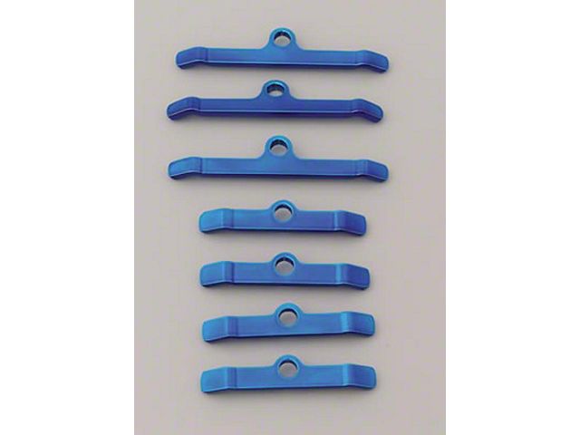 Chevy Moroso Valve Cover Hold Down Tabs, Steel, PowderCoated Blue, Big Block, 1955-1957