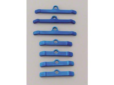 Chevy Moroso Valve Cover Hold Down Tabs, Steel, PowderCoated Blue, Big Block, 1955-1957
