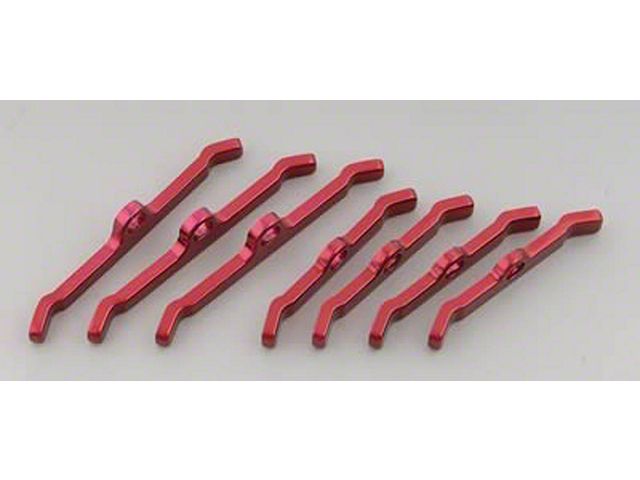 Chevy Moroso Valve Cover Hold Down Tabs, Steel, PowderCoated Red, Big Block, 1955-1957