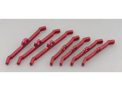 Chevy Moroso Valve Cover Hold Down Tabs, Steel, PowderCoated Red, Big Block, 1955-1957