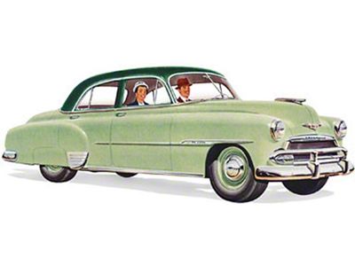 Chevy Open Vent Glass, Tinted, Styleline 210 4-Door Sedan, 1949-1951