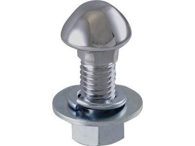 Chevy or GMC Truck Bumper Bolt, Dome Head, Chrome, Front OrRear, 1947-1972