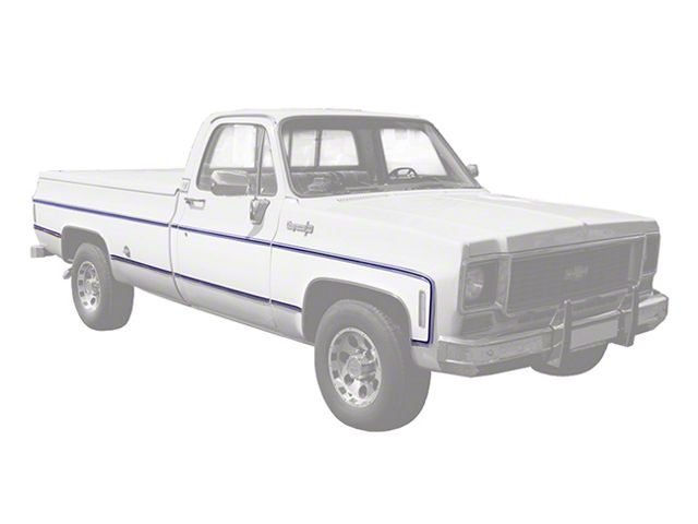 Chevy Or GMC Truck Molding, Fleetside, Lower, Left, Front, 8 Foot Bed, 1973-1980