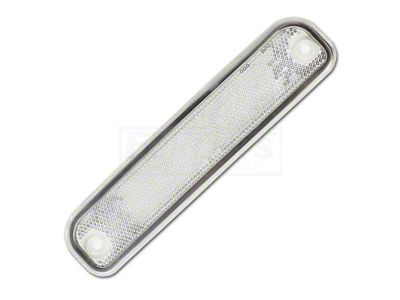 Chevy Or GMC Truck Side Marker Lens, Clear, With Deluxe Stainless Trim, 1973-1980