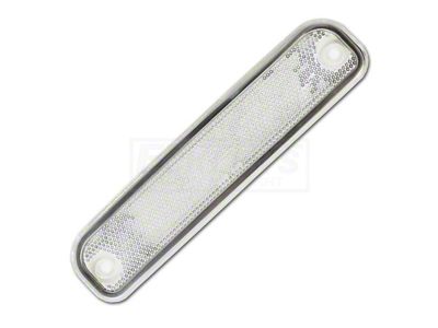 Chevy Or GMC Truck Side Marker Lens, Clear, With Deluxe Stainless Trim, 1973-1980