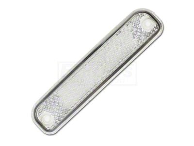 Chevy Or GMC Truck Side Marker Lens, Clear, With Deluxe Stainless Trim, 1973-1980