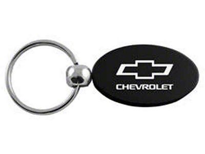 Chevy Oval Key Chain, Anodized Aluminum, With Bowtie Logo