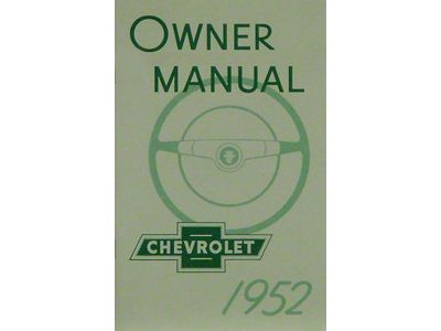 1952 Chevy Car Owners Manual