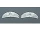 Chevy Parking Light Lenses, With Bowtie Logos, Clear, 1955