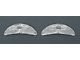 Chevy Parking Light Lenses, With Chrome Bowtie Logos, Clear, 1955