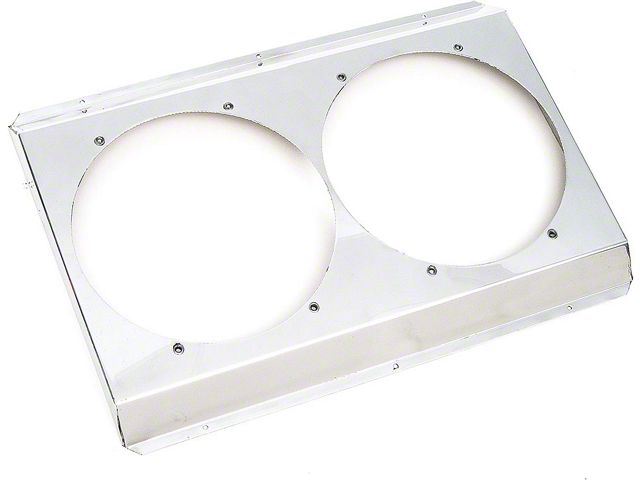 Chevy Polished Aluminum Fan Shroud, With Dual Fans, For Griffin Cross-Flow Radiator, 1955-1957
