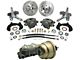 Chevy Power Front Disc Brake Kit, With Chevy Bolt Pattern, Drilled & Slotted Rotors, For Mustang II, 1949-1954