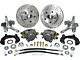 Chevy Power Front Disc Brake Kit, At The Wheel, With Ford Bolt Pattern, Drilled & Slotted Rotors, For Mustang II, 1949-1954