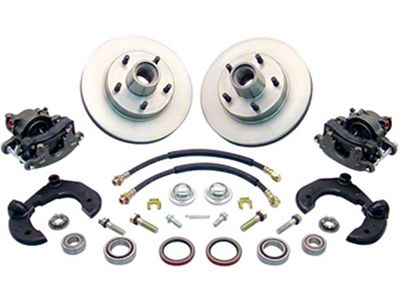 Chevy Power Front Disc Brake Kit, At The Wheel, With Ford Bolt Pattern, Without Spindles, For Mustang II, 1949-1954