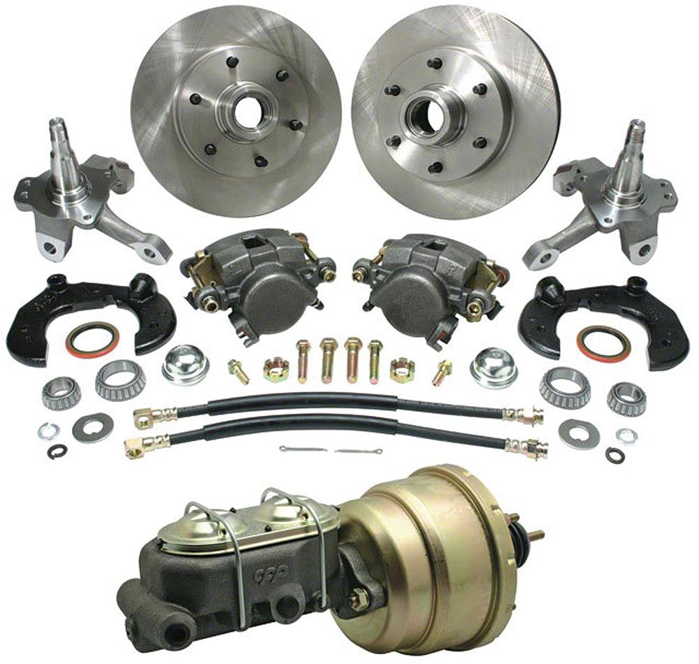 Gearhead Front 11" Drilled Rotor Disc Brake Upgrade Kit For Mustang II - Chevy Bolt Pattern, No Spindle