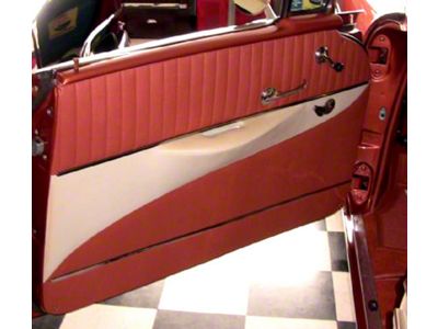 Chevy Preassembled Door Panels, With Armrests Installed, Bel Air Convertible, 1956