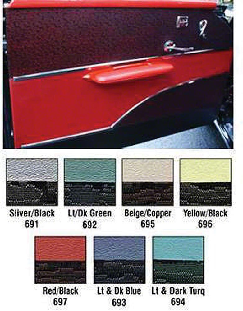 Chevy Preassembled Door Quarter Interior Panel Kit 2 Door Wagon Nomad 1957 Nomad All Models