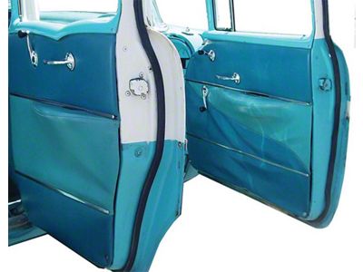 Chevy Preassembled Door & Quarter Interior Panel Kit, 4-Door Sedan, Bel Air, 1956 (Bel Air Sedan, Four-Door)