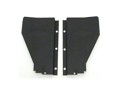 Chevy Radiator Filler Panels, Carbon Steel, With Bowtie, For CCI Tubular Core Support, 1956