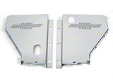 Chevy Radiator Filler Panels, For CCI Tubular Core Support & Cross-Flow Radiator, Stainless Steel, With Bowtie, 1957