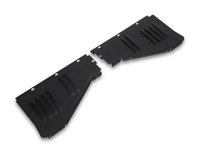 Chevy Radiator Filler Panels, Louvered, Carbon Steel, For CCI Tubular Core Support, 1956