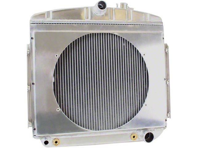 Chevy Radiator, Griffin Tri 5 Universal Fit, Bel Air, Aluminum, With Shroud, 1955-1957