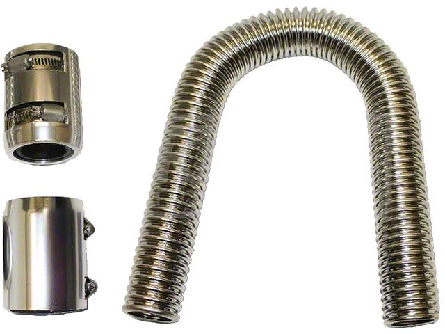 Chevy Radiator Hose Kit, Chrome Plated Stainless Steel, 12, 1949-1954