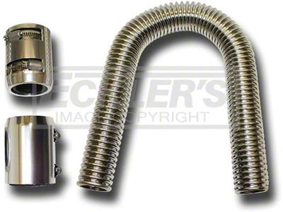 Chevy Radiator Hose Kit, Chrome Plated Stainless Steel, 24, 1949-1954