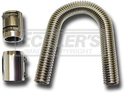 Chevy Radiator Hose Kit, Chrome Plated Stainless Steel, 36, 1949-1954