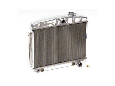 Chevy Radiator, Polished Aluminum, V8 Position, Griffin HP Series, 1955-1957