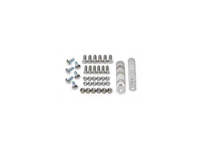 Chevy Rear Bumper Bolt, Hardware Kit, Stainless Steel, 1957