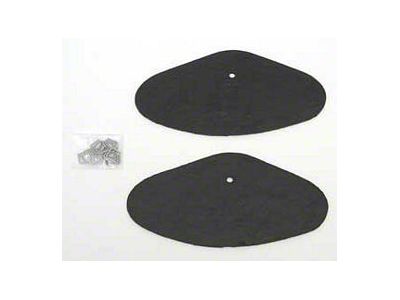 Chevy Rear Bumper End Dust Shields, 1956