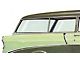 Chevy Rear Curved Quarter Glass, Right, Clear, 2-Door Wagon, 1955-1957
