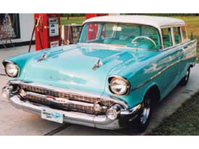 Ecklers Rear Curved Quarter Glass, Right, Clear, 4-Door Wagon (55-57 ...