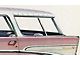 Chevy Rear Curved Quarter Glass, Right, Clear, Nomad, 1955-1957 (Nomad, All Models)