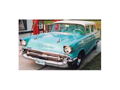 Chevy Rear Curved Quarter Glass, Tinted, No Date Code, Right, 4-Door Wagon, 1955-1957