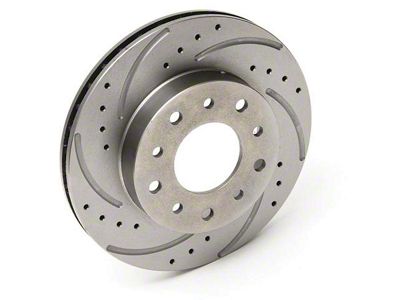 Rear Disc Brake Rotor,Drilled & Slotted,Left,55-64