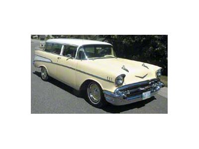 Chevy Rear Door Glass, Tinted, 4-Door Wagon, 1955-1957
