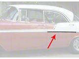 Chevy Rear Door Molding, Bel Air, Left, For 4-Door Hardtop, Show Quality, 1956