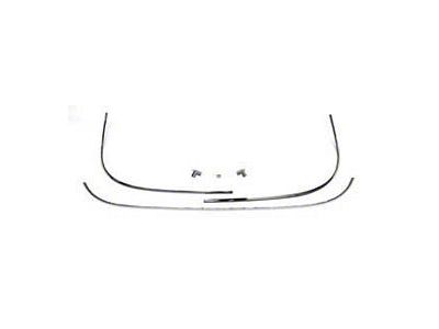 Chevy Rear Glass Set, Stainless Steel, Restored, 2-Door Hardtop, 1955-1957