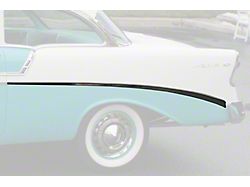 Chevy Rear Quarter Panel Molding, Bel Air, Left, For 2-Door, Show Quality, 1956