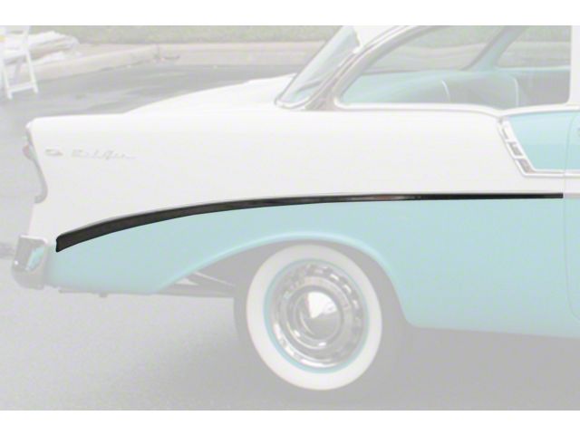 Rear Quarter Molding, Bel Air, 2 Dr,RH, Show, 1956