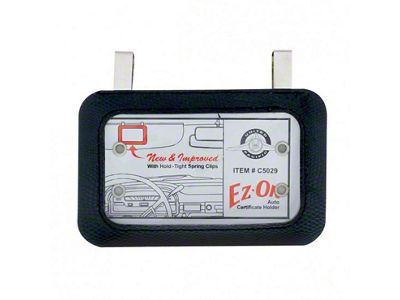 Chevy Registration Document Holder, Clip Style