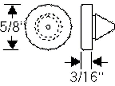 Chevy Rubber Bumper, Hood To Fender, 1949-1954